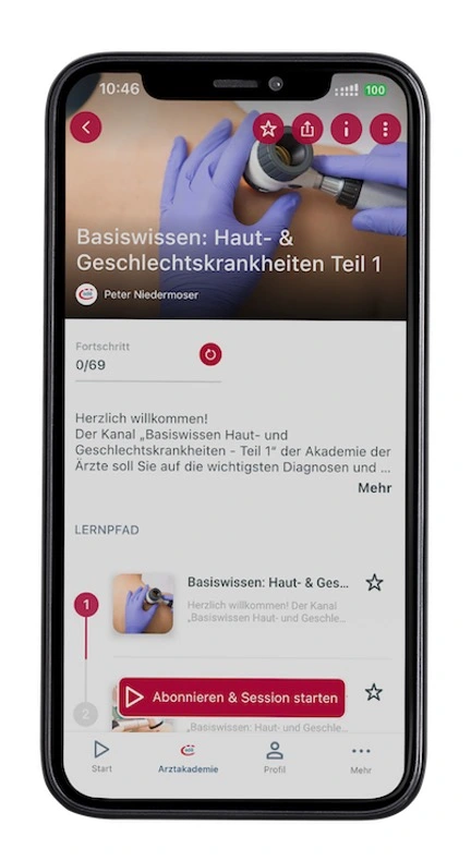 Medizinische Fortbildung mit chunkx